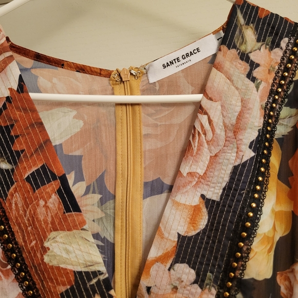 The autumn queen-chiffon maxi dress - Picture 3 of 10